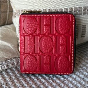 Carolina Herrera Vibrant Red CH Wallet